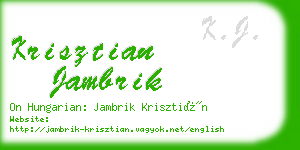 krisztian jambrik business card